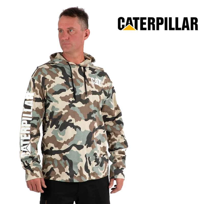 CATERPILLAR Men's UPF Hooded Banner L/S Tee 1510425