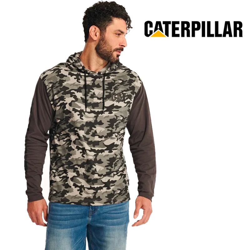 CATERPILLAR Men's UPF Hooded Banner L/S Tee 1510425