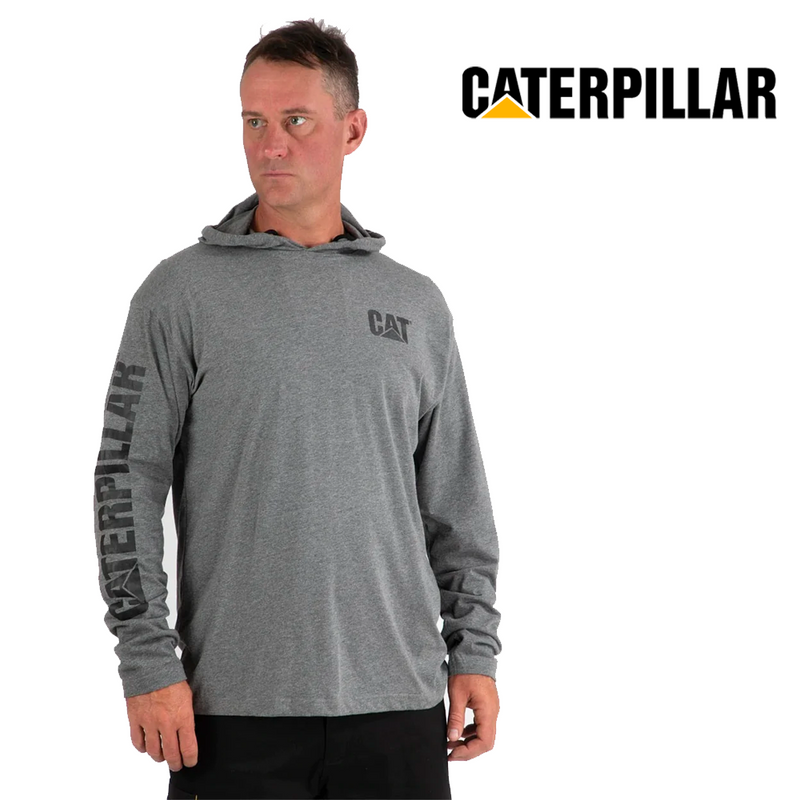 CATERPILLAR Men's UPF Hooded Banner L/S Tee 1510425