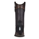 CUADRA Men's Black Leather Stingray Laser Narrow Square Toe CU628