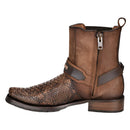 CUADRA Men's Hand-Painted Python Leather Ankle Boots CU689