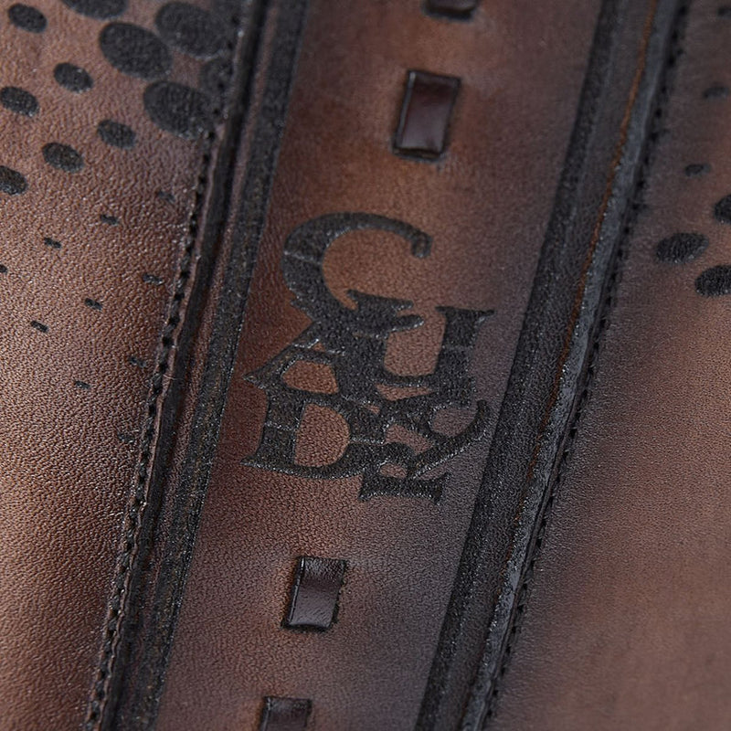 CUADRA Men's Engraved Genuine Bovine Leather Casual Boot CU737