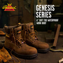 Botas THOROGOOD Genesis Series para hombre, de 6″, color castaño, con puntera blanda, impermeables, 814-4149