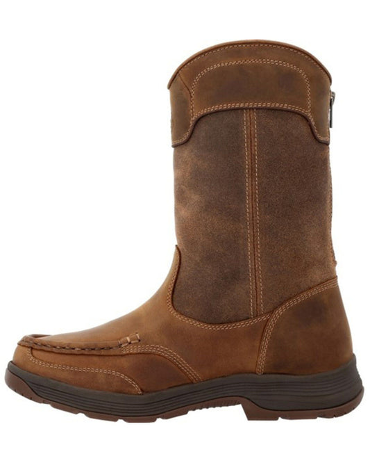 GEORGIA BOOT Men's Athens 11 Inch Alloy Toe Waterproof Work Boot, Brown