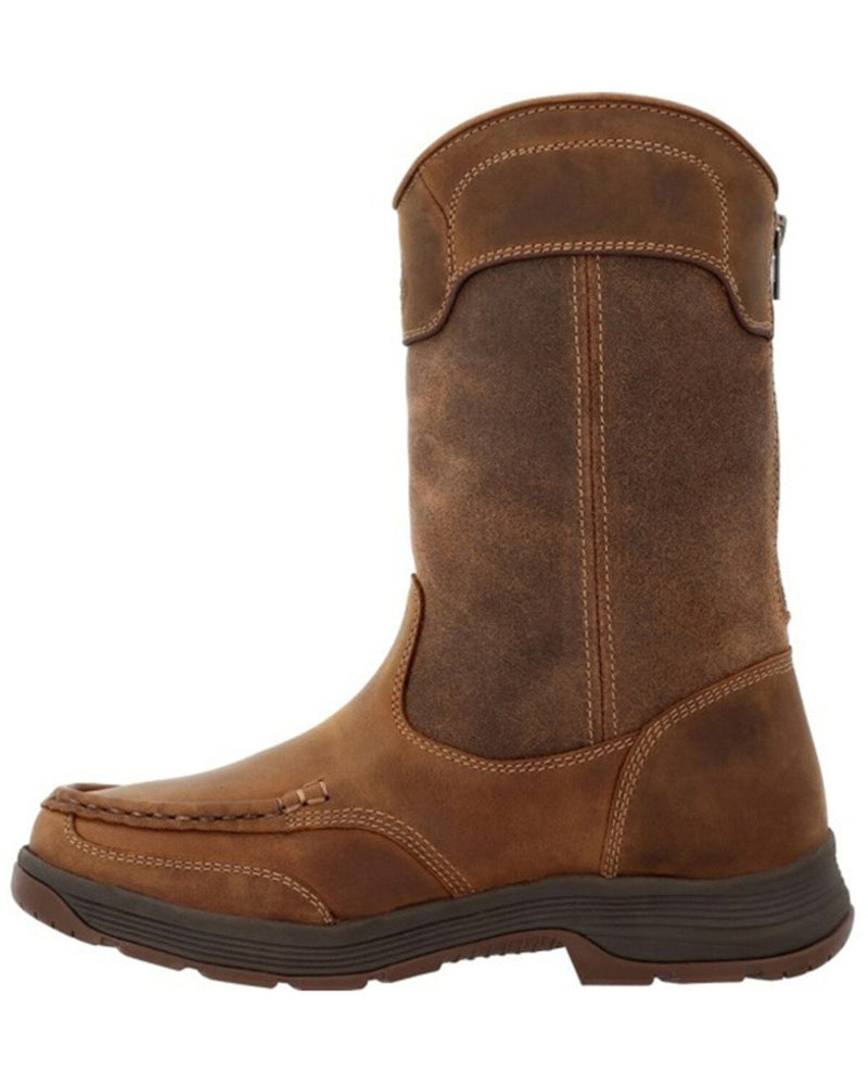 GEORGIA BOOT Men's Athens 11 Inch Alloy Toe Waterproof Work Boot, Brown