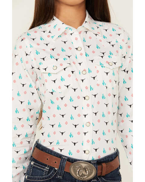 ARIAT Girl's Steer Garden Snap Shirt 10048595