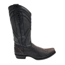 CUADRA Men's 8 Inch Python Exotic Embroidery & Laser Woven Narrow Square Toe Western Boot CU849