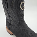 EL GENERAL Men's Genuine Leather Phyton Square Toe Rodeo Western Boots PI013