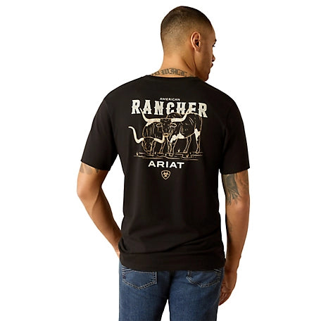 Camiseta de manga corta ARIAT American Rancher para hombre 10052018 