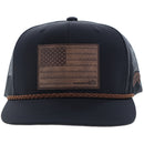 HOOEY Liberty Roper 6-panel Trucker Cap, Black