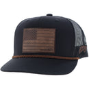 HOOEY Liberty Roper 6-panel Trucker Cap, Black