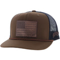 HOOEY Liberty Roper 6-panel Trucker Cap, Brown