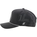 HOOEY Draw Cowboy Golf Patch 5-Panel Trucker Cap, Charcoal