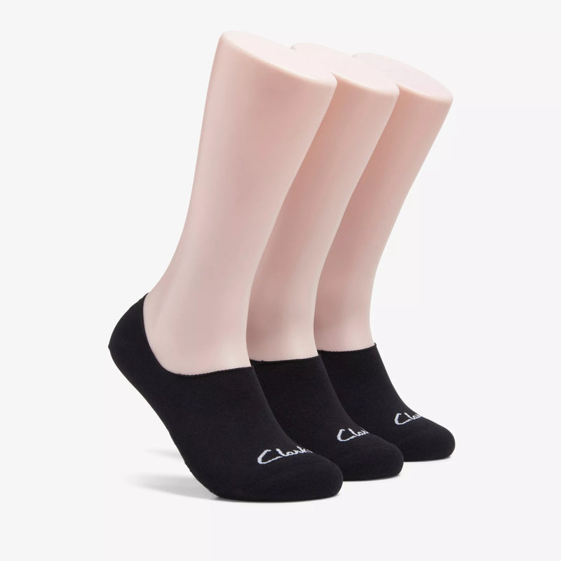 Clarks - Paquete de 3 calcetines de forro liso para hombre CJM32_3