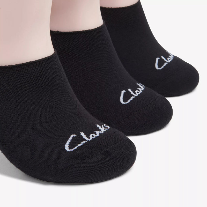 Clarks - Paquete de 3 calcetines de forro liso para hombre CJM32_3