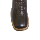 JAR BOOTS Bota vaquera de imitación de caimán para hombre con punta de bulldog 2622