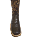 JAR BOOTS Bota vaquera de imitación de caimán para hombre con punta de bulldog 2622