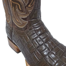 JAR BOOTS Bota vaquera de imitación de caimán para hombre con punta de bulldog 2622