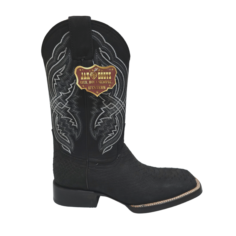 JAR BOOTS Men's Python Bulldog Toe Western Boot 2654