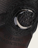 CUADRA Men's Western Boot Genuine Caiman Belly Laser & Embroidery Round Toe CU857