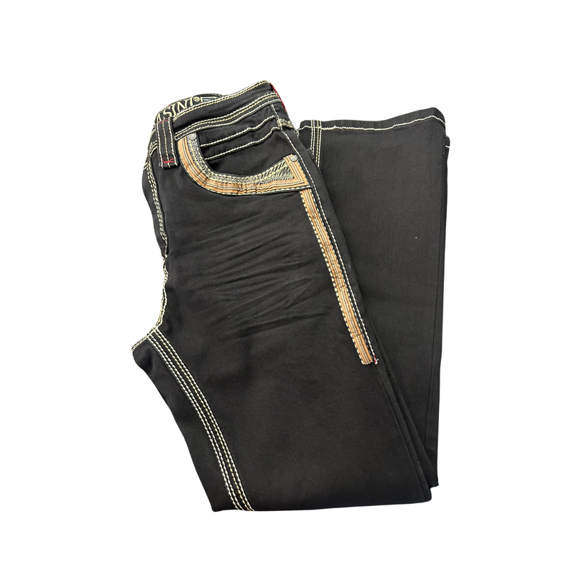 LAMASINI Men's Jeans Stretch Boot Cut LAM12101