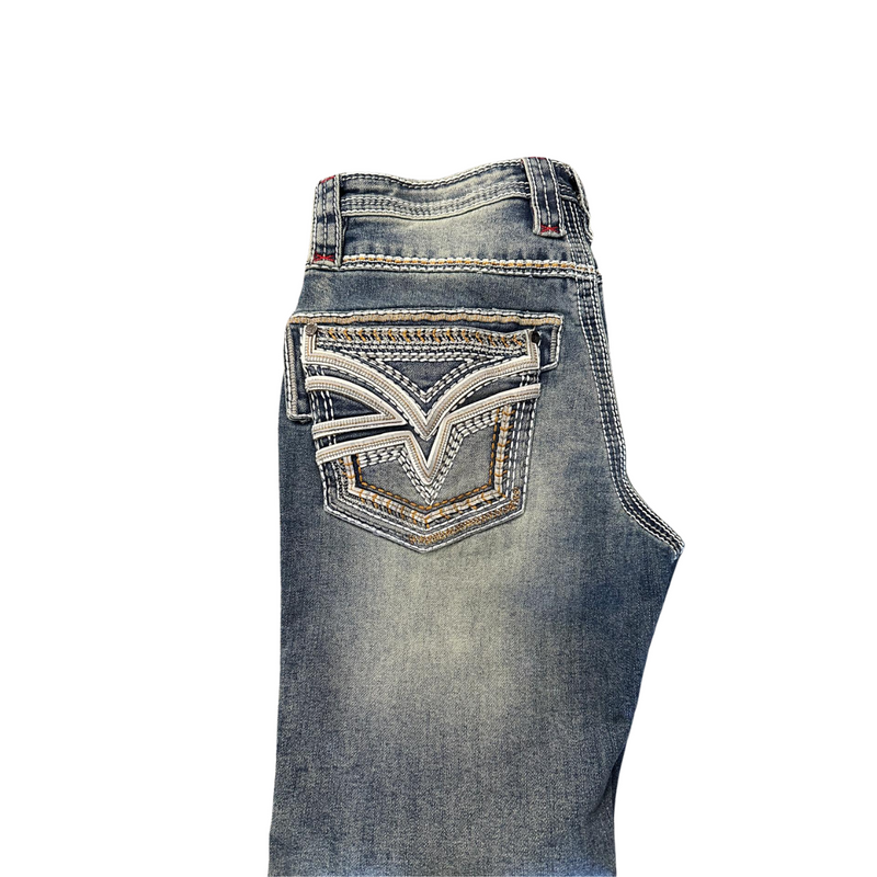 LAMASINI Men's Jeans Stretch Boot Cut LAM12101