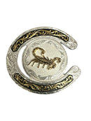 MONTANA SILVERSMITH Herradura de escorpión de dos tonos para hombre, personalizada, 61375 