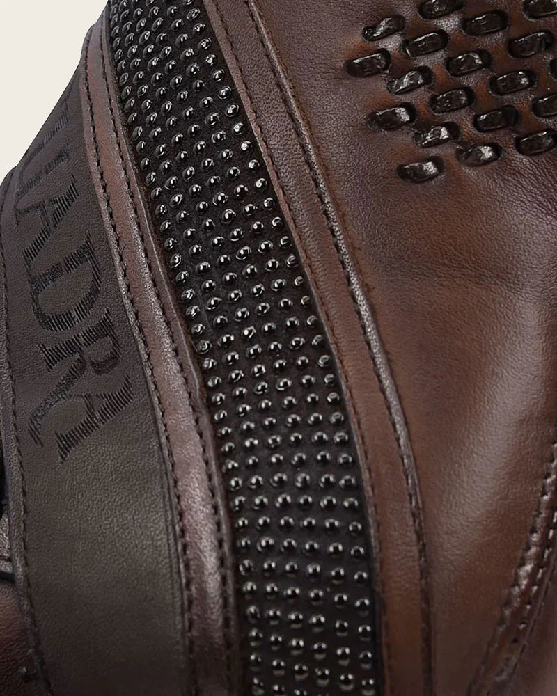 CUADRA Women's Ankle Engraved Bovine Leather Bootie CU619