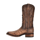 CUADRA Men's Engraved Exotic Ostrich Leather Boot CU744