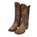 CUADRA Men's Engraved Exotic Ostrich Leather Boot CU744