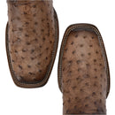 CUADRA Men's Engraved Exotic Ostrich Leather Boot CU744