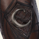 CUADRA Men's Copper Leather Caiman Laser & Embroidery Square Toe CU456