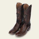 CUADRA Men's Copper Leather Caiman Laser & Embroidery Square Toe CU456