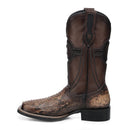CUADRA Men's Honey Python Embroidery & Laser & Woven Boot