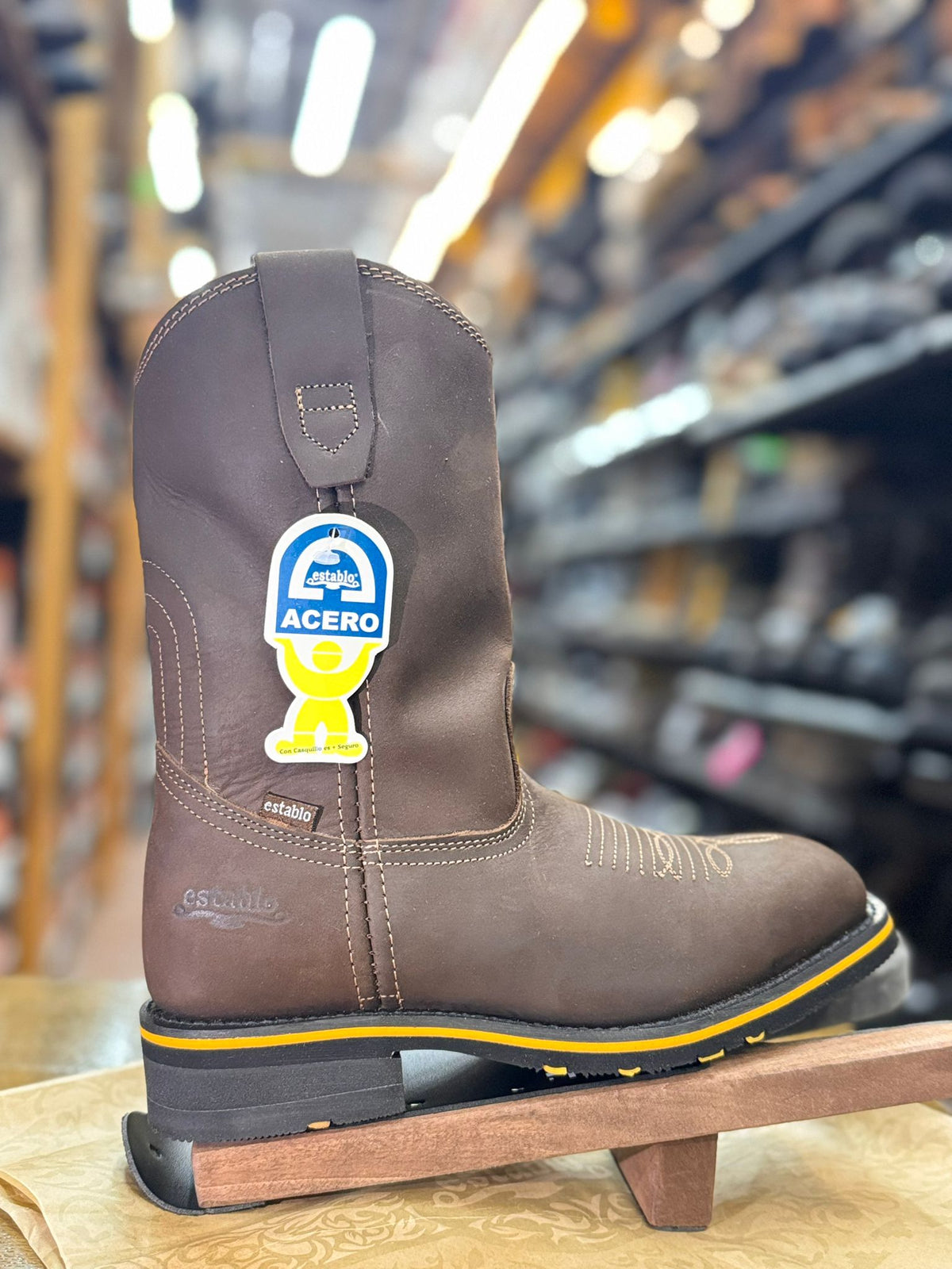 ESTABLO Men's Rodeo Steel Toe Work Boot 41544 – Ak'kin Footwear