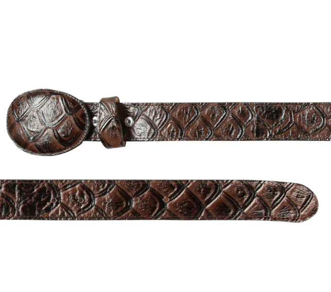 EL GENERAL Men's Imitation Monster Fish Piraracu Cowboy Belt 44668