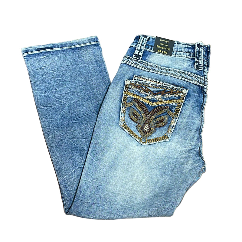 EL CENTENARIO Jeans de mezclilla premium con corte de bota para hombre
