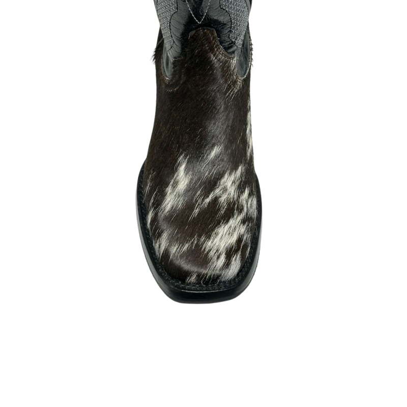 EL GENERAL Men's Rodeo Cowhide  Western Boot, Black