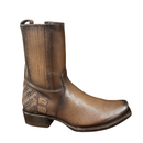 CUADRA Men's  Bovine Leather  Zipper & Studs Narrow Square Toe Ankle Boot CU406