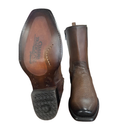 CUADRA Men's  Bovine Leather  Zipper & Studs Narrow Square Toe Ankle Boot CU406