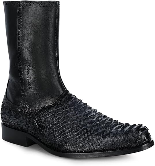 CUADRA Men's Grey Python R/ Black Cowhide Boot FC880