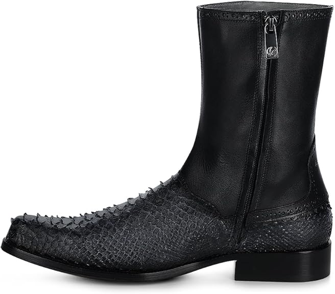 CUADRA Men's Grey Python R/ Black Cowhide Boot FC880