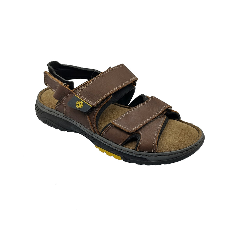 LOBO SOLO Men's SANDALS   6507 CACERES LEATHER  Grezly Chesnut ID 126644