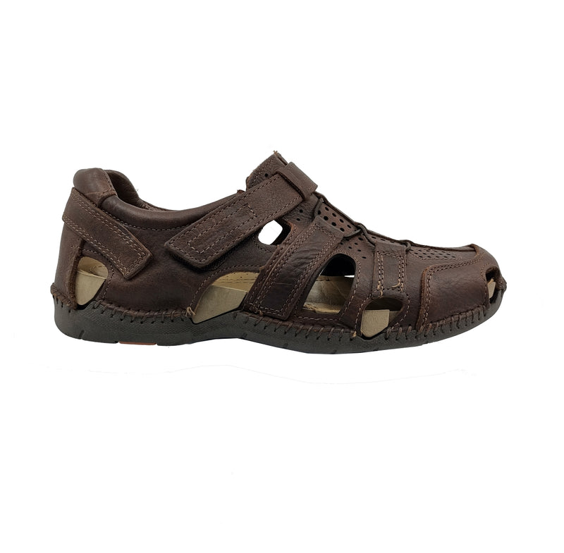 LOBO SOLO Men's SANDALIA   6597 CACERES LEATHER Pitbull Brown ID 126645