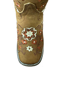 JAR BOOTS Botas vaqueras para niños con punta cuadrada de nobuck 2357