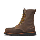 THOROGOOD Men's Work Boot 8" Steel Toe Waterproof Wedge Sole Moc Toe, Brown