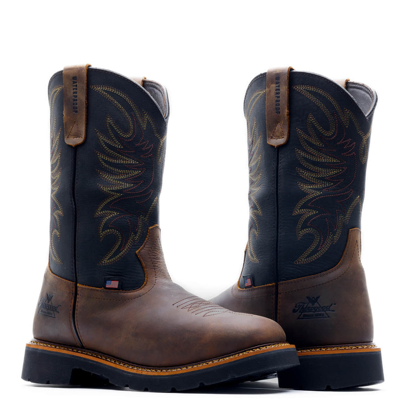 THOROGOOD Men's Wellington Waterproof 11″ Non-Safety Toe Square Toe Work Boot 814-4330