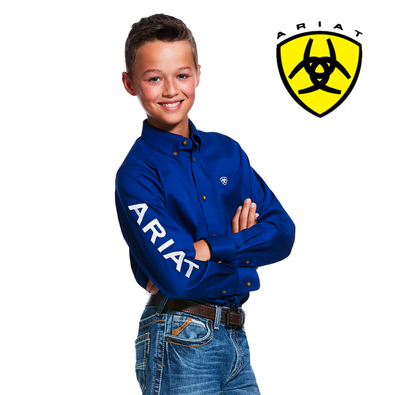 ARIAT Boy's Team Logo Twill Shirt A10030164