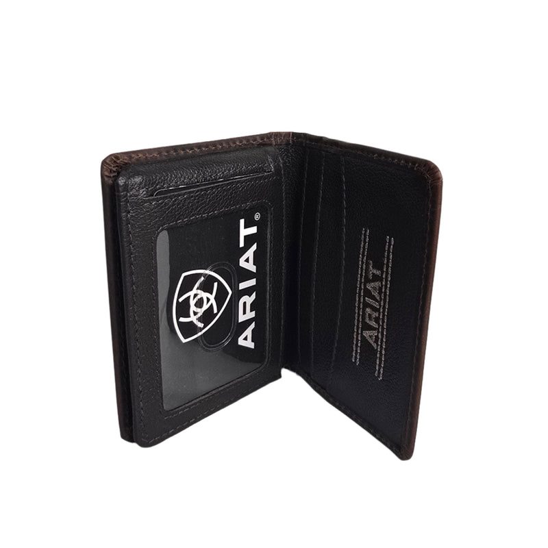 ARIAT Men's Bi-Fold Perforated Edge Design A35128283