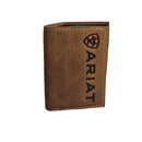 Cartera ARIAT para hombre con tres pliegues y logotipo vertical en relieve A3545344 